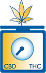Icon of a scale with medical cannabis on it