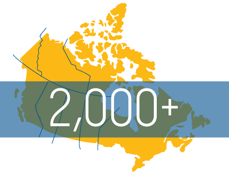 2,000+ communities across Canada