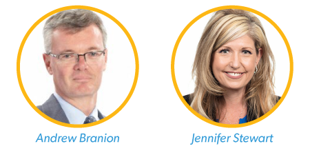 Andrew Branion and Jennifer Stewart