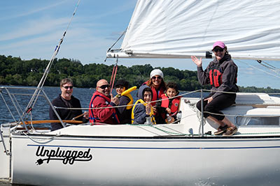 Picture of George Russell Family Day for kids living with arthritis at the Hudson Yacht Club