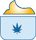 Icon of a lotion container with a cannabis leaf