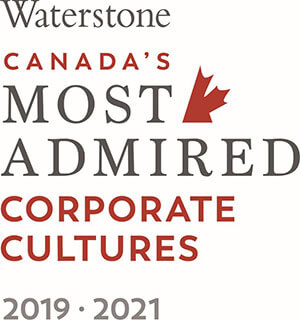 Logo of Waterstone Canada's Most Admired - Corporate Cultures 2019 - 2021