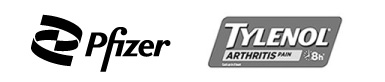 Sponsors logo of Tylenol and Pfizer