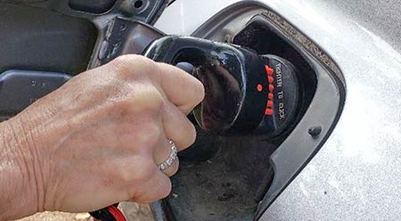 Photography of a gas cap opener