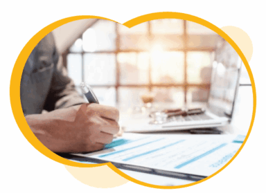 Filling out a paper form