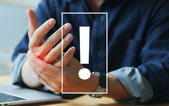 Hands with arthritis